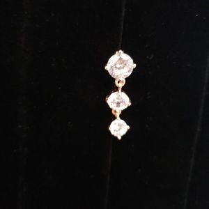 Rose Gold Drop Reverse Belly Ring